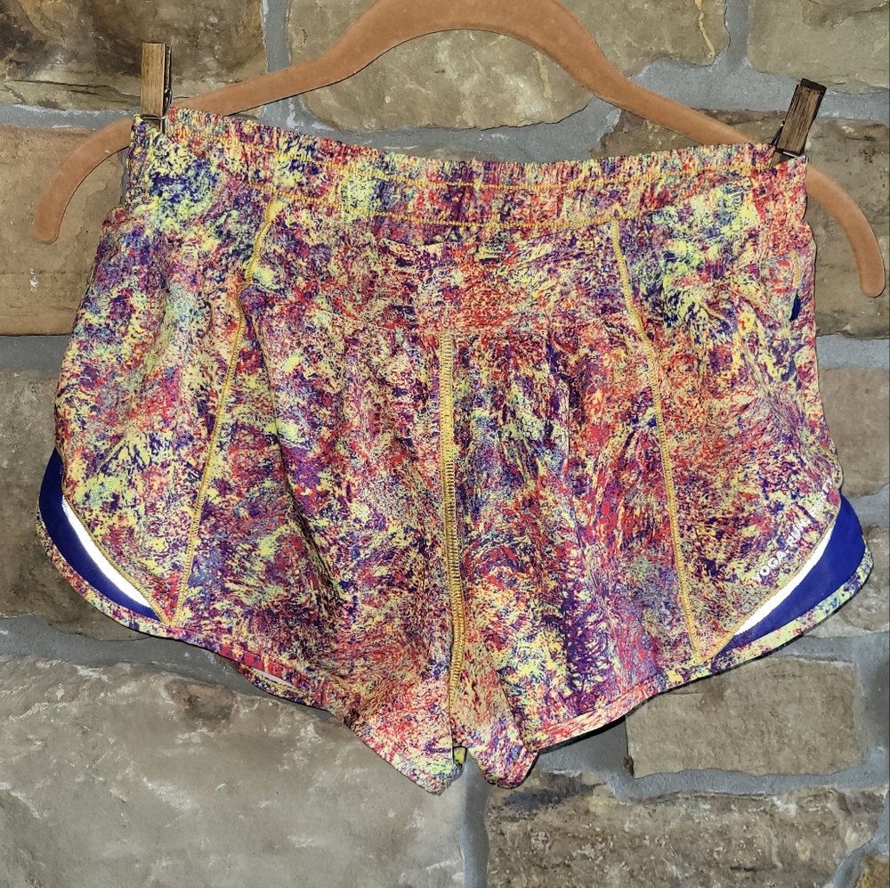NWOT Lululemon Athletica Hotty Hot Shorts 8 Sea Wheeze Woodland Sprint